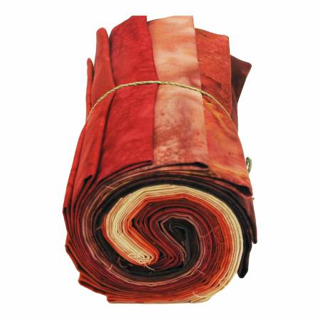 [1895FQ-5] Fat Quarter Bundle, 1895's Batiks - Red Colorway, 12pcs/bundle