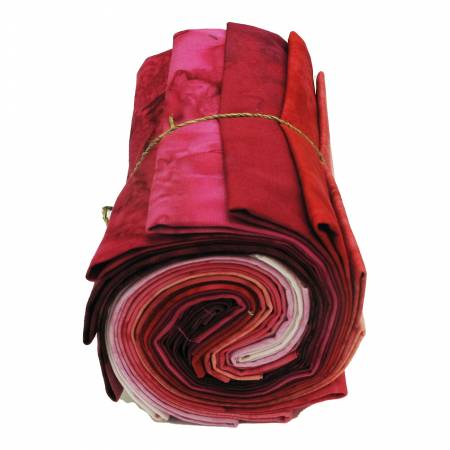 [1895FQ-12] Fat Quarter Bundle, 1895's Batiks - Pink Colorway, 12pcs/bundle