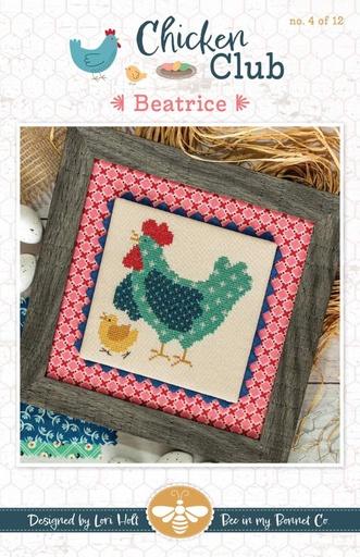 [P051-ISE-481] Beatrice Chicken Club #4 Cross Stitch Pattern